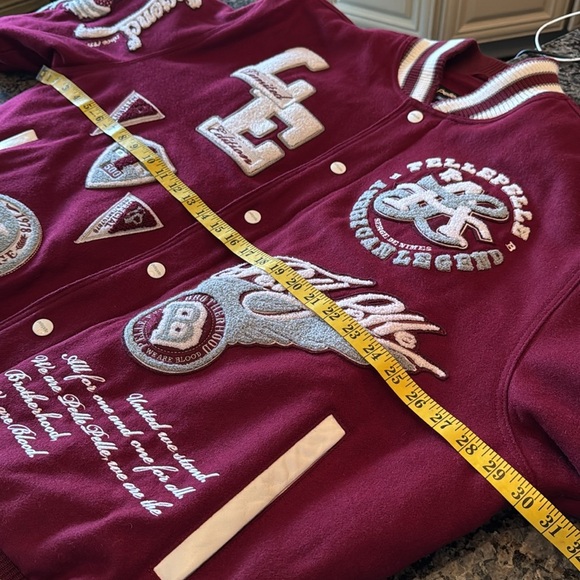 Pelle Pelle limited edition Burgundy Varsity Jacket Vintage and Rare EUC 3XL - Picture 14 of 16